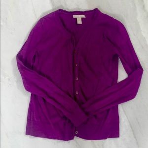 Purple cardigan